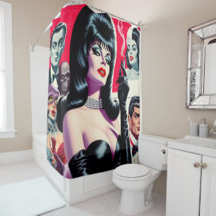 Vintage Gothic Woman Shower Curtain