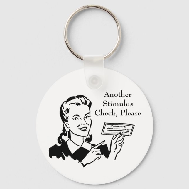 Vintage Government Stimulus Check Keychain (Front)