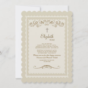 Vintage Grace Religious Invitation