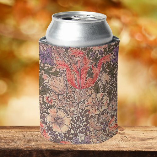 Vintage Graceful Floral Print Can Cooler