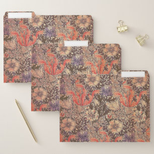 Vintage Graceful Floral Print File Folder