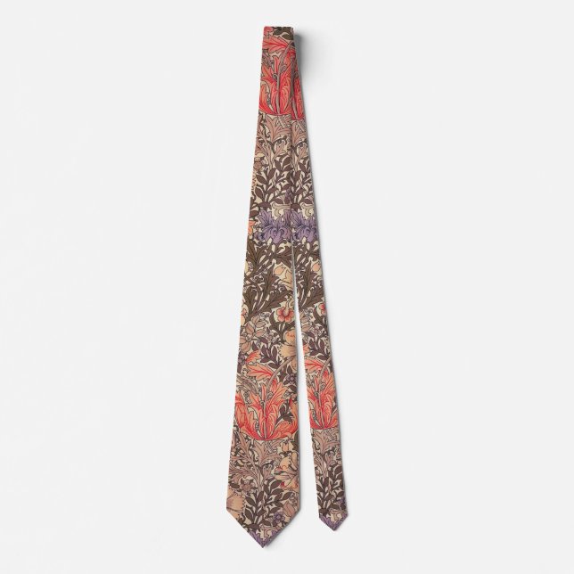 Vintage Graceful Floral Print Neck Tie (Front)