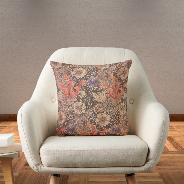 Vintage Graceful Floral Print Throw Pillow (Creator Uploaded)