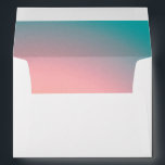 Vintage Gradient Teal Pink Bat Mitzvah Invitation Envelope<br><div class="desc">Trendy Vintage Gradient Teal and Pink Bat Mitzvah Invitation Envelope</div>