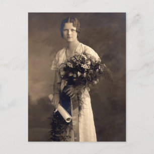 Vintage Graduation Announcement Postcard