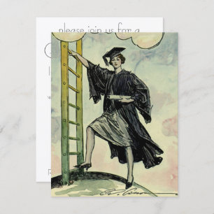 Vintage Graduation, Climbing the Corporate Ladder Invitation