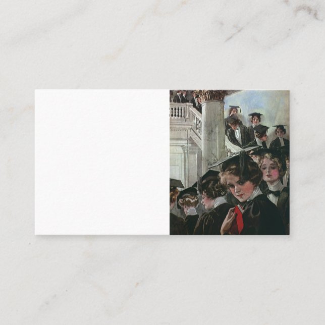 Vintage Graduation, Commencement Ceremony Calling Card (Front)