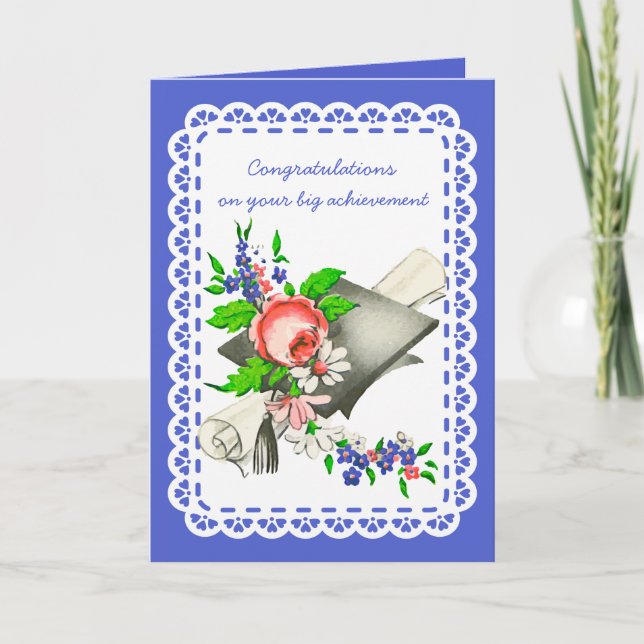 Vintage Graduation Congratulations Card (Front)