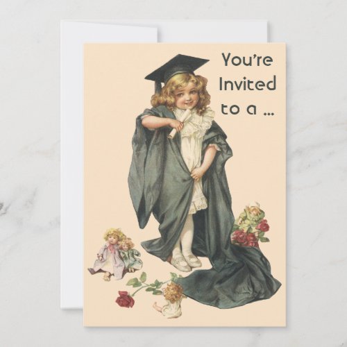 Vintage Graduation Congratulations Graduates Invitation