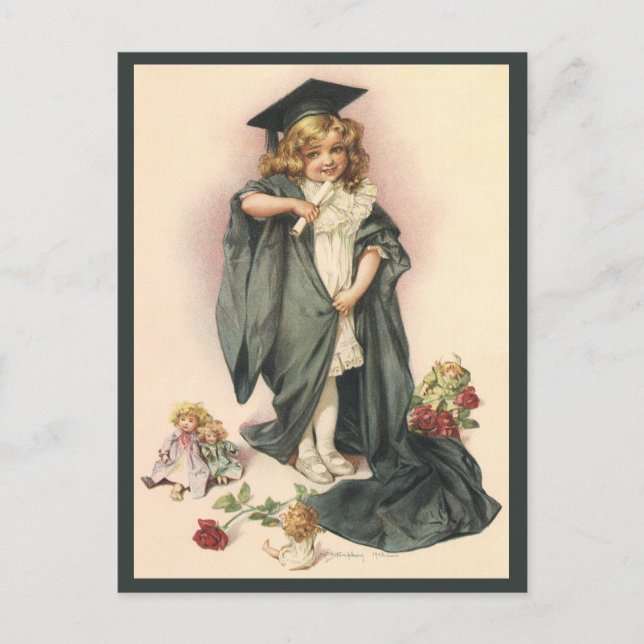 Vintage Graduation, Congratulations Graduates! Postcard (Front)