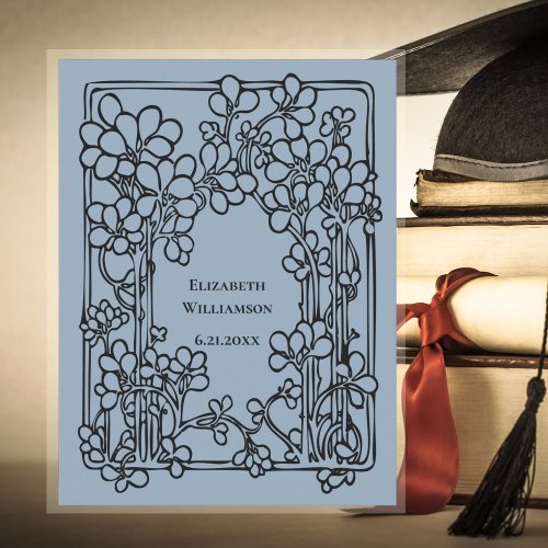 Vintage Graduation Floral Save The Date Postcard