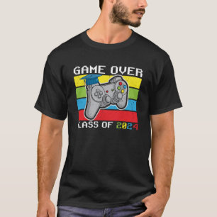 Vintage Graduation Game Over Class Of 2024 Gamer B T-Shirt
