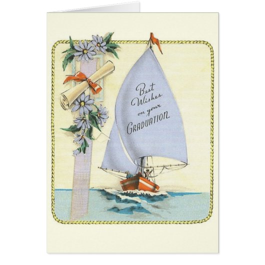 Vintage Graduation Greeting Card (Front)
