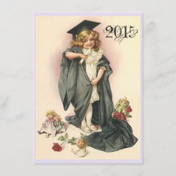 Vintage Graduation Party Invitations Roses Dolls by layooper at Zazzle