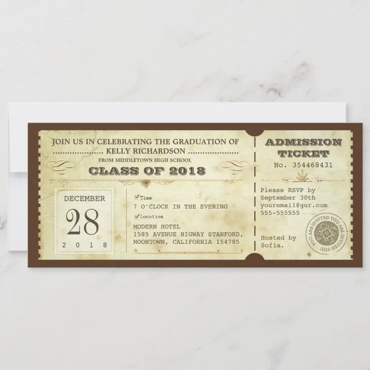 vintage admission ticket