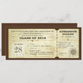 vintage graduation tickets - invites (Front/Back)