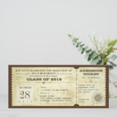vintage graduation tickets - invites (Standing Front)