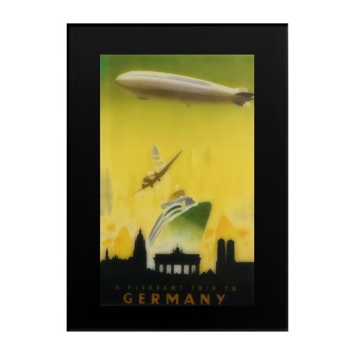 Vintage Graf Zeppelin travel poster Acrylic Print