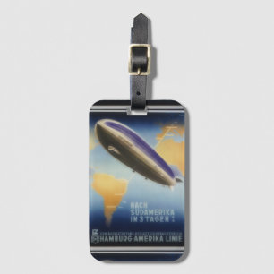 Vintage Graf Zeppelin travel poster Luggage Tag