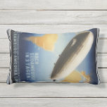 Vintage Graf Zeppelin travel poster Outdoor Pillow Vintage Graf Zeppelin travel poster Outdoor Pillow