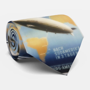 Vintage Graf Zeppelin travel poster Tie