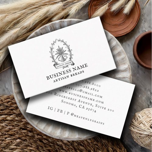 Vintage Grain Sack Bread Bakery Business Card