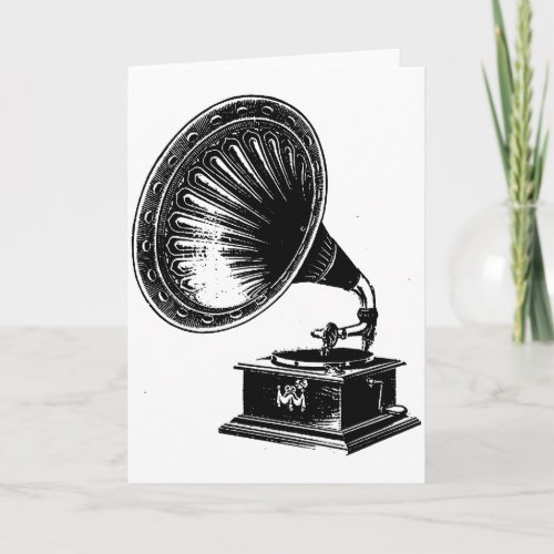 Vintage Gramophone Card