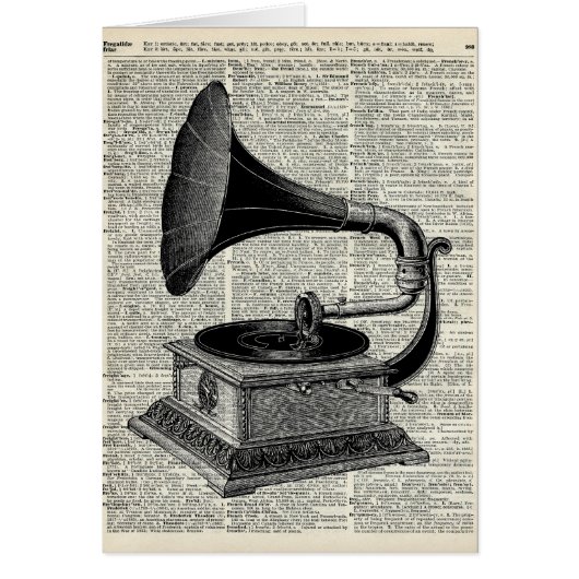 Vintage gramophone cards (Front)