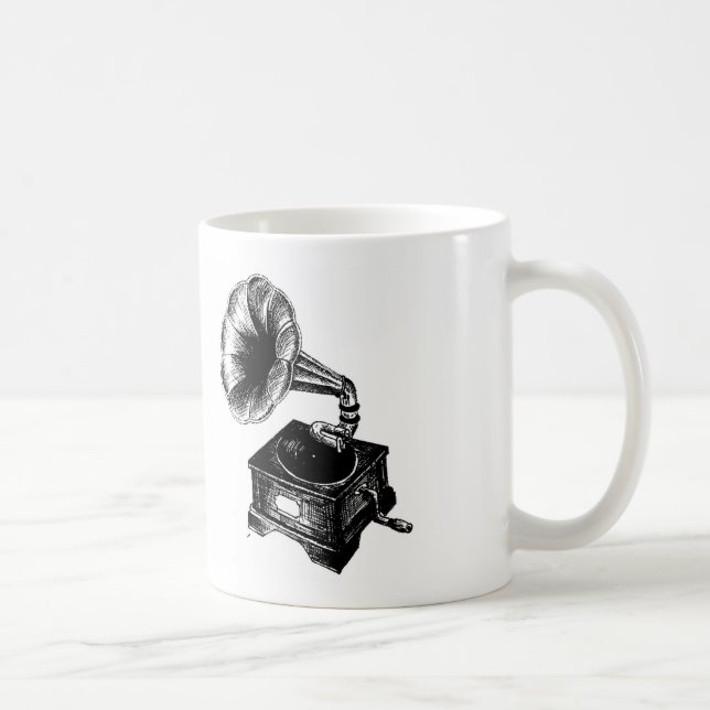 Vintage Gramophone Coffee Mug (Right)