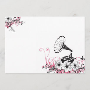 Vintage gramophone Invitation
