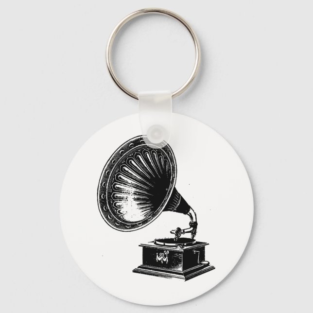 Vintage Gramophone Keychain (Front)