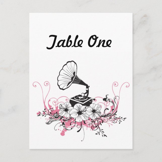 Vintage gramophone Postcard (Front)