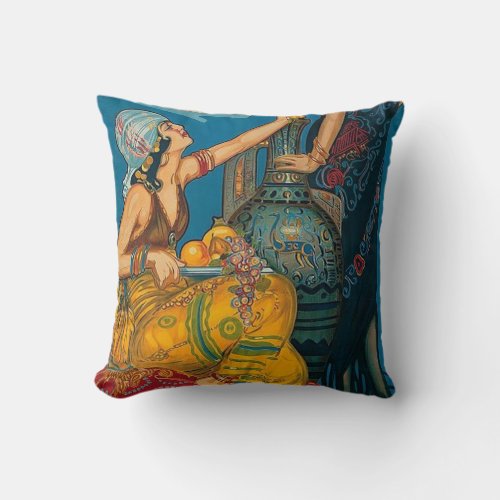 Vintage Granada Festival 1921 Throw Pillow