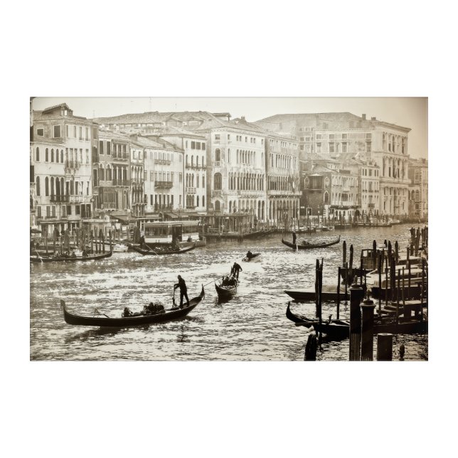 VINTAGE GRAND CANAL Acrylic Art (Front)