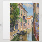 Vintage Grand Canal Gondolas Venice Italy Travel (Front/Back)