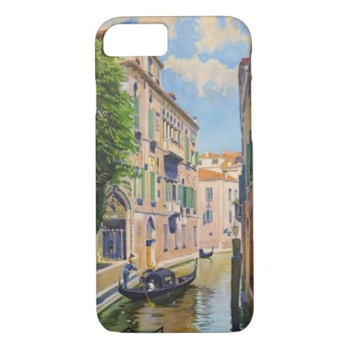 Vintage Grand Canal Gondolas Venice Italy Travel iPhone 87 Case