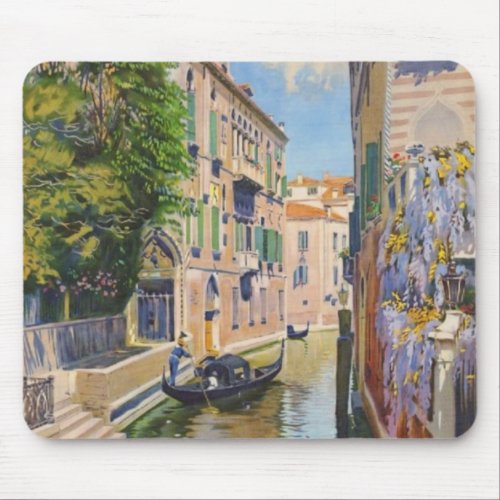 Vintage Grand Canal Gondolas Venice Italy Travel Mouse Pad