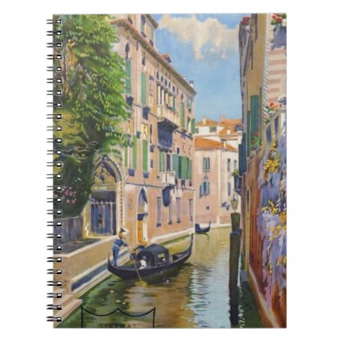 Vintage Grand Canal Gondolas Venice Italy Travel Notebook