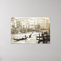 VINTAGE GRAND CANAL Stretched Canvas Art