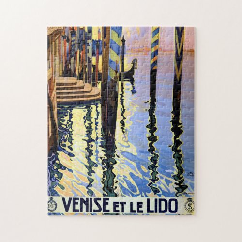 Vintage Grand Canal Venice Italy Travel Jigsaw Puzzle
