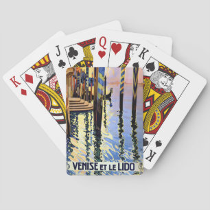 Vintage Grand Canal Venice Italy Travel Poker Cards