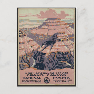 Vintage Grand Canyon art Postcard