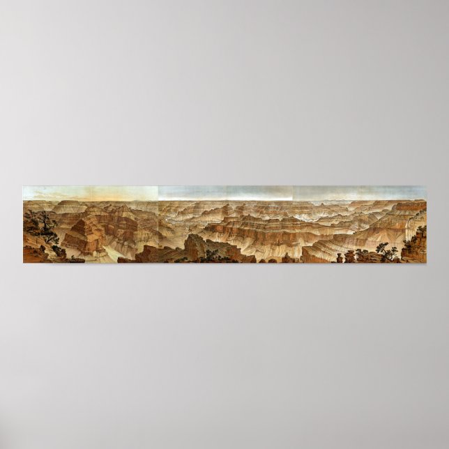 Vintage Grand Canyon National Park Arizona Illustr Poster (Front)