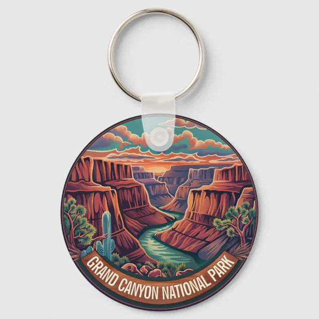 Vintage Grand Canyon National Park Arizona Keychain | Zazzle