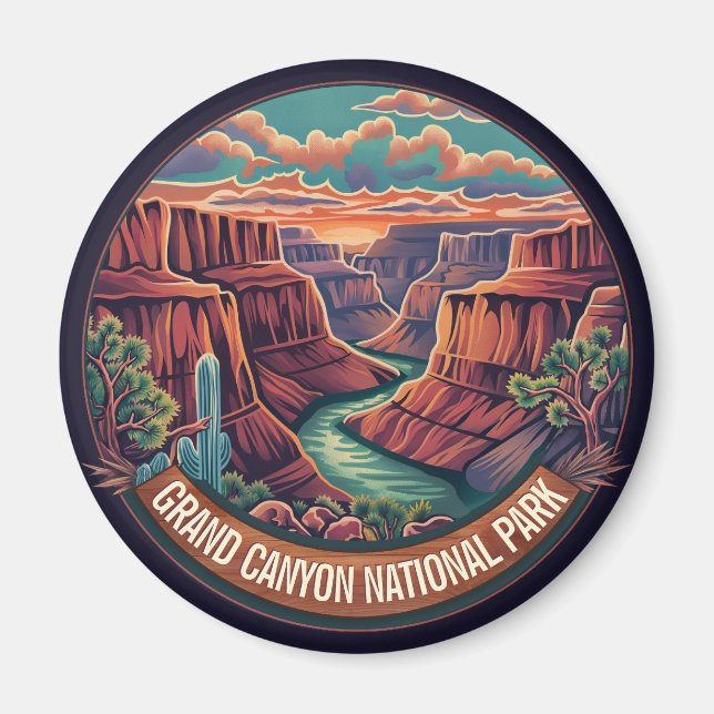 Vintage Grand Canyon National Park Arizona Magnet (Front)