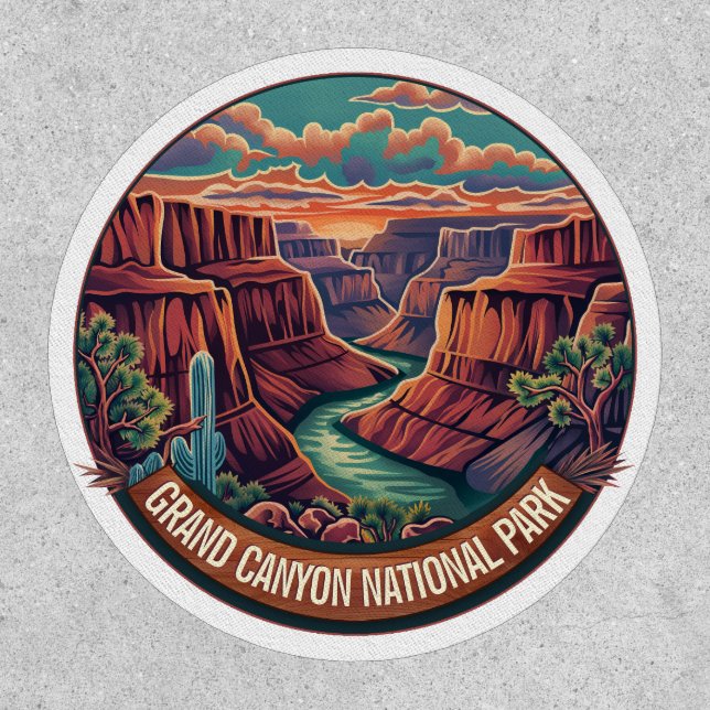Vintage Grand Canyon National Park Arizona Patch (Front)