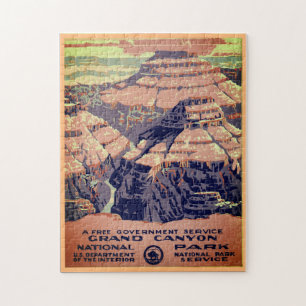 Vintage Grand Canyon National Park Jigsaw Puzzle