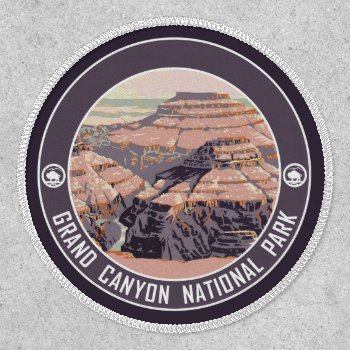Vintage Grand Canyon National Park Travel Poster Patch by NationalParkShop at Zazzle