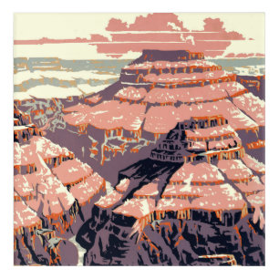 Vintage Grand Canyon National Park WPA Poster Art