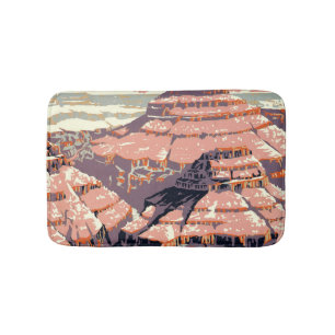 Vintage Grand Canyon National Park WPA Poster Art  Bath Mat